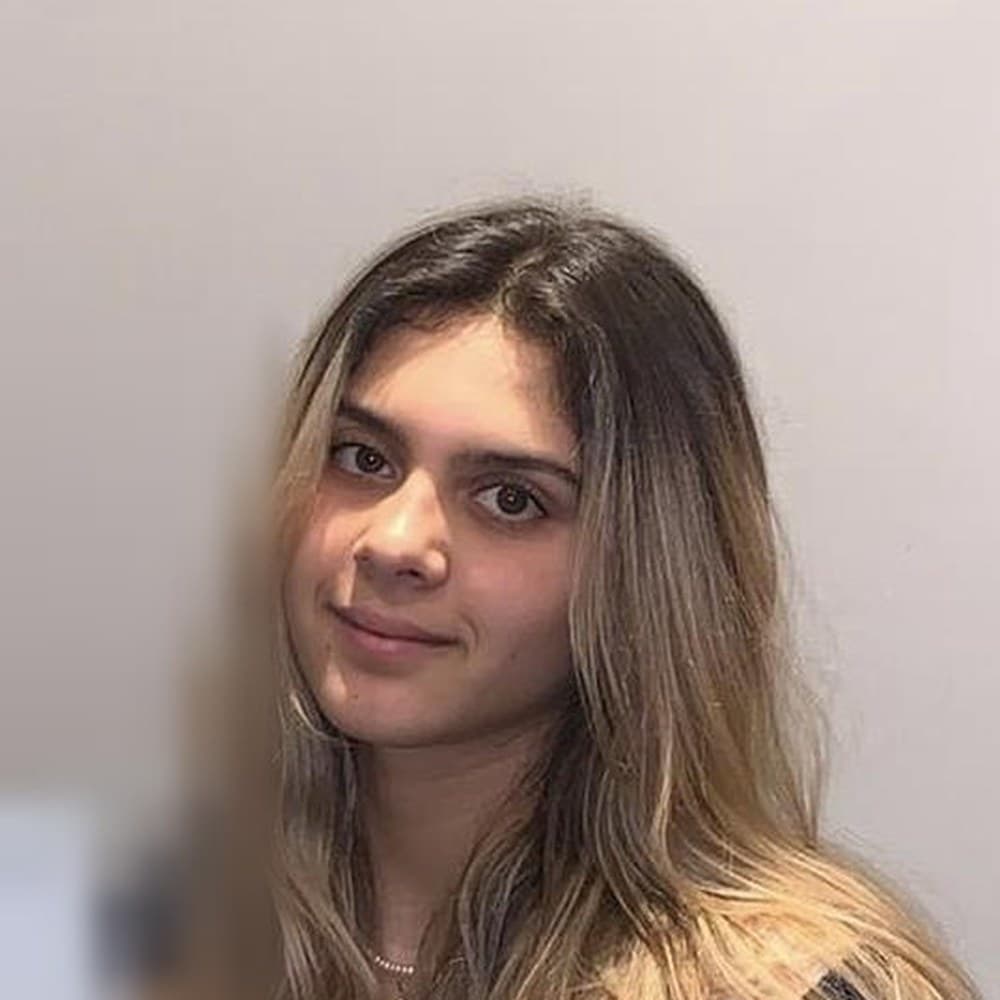 Alina with her results